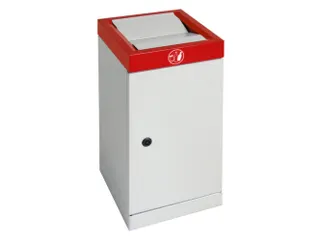 afvalbak,niet-brandbaar,30l,HxBxD 600x300x300mm,binnenbak staal - 1