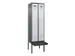 locker met bank,voor scheiding van kleding,HxBxD 2120x600x815mm,2vak