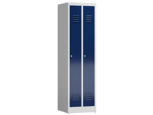 garderobekast,HxBxD 1800x500x500mm,2vak,klink,sokkel,romp RAL7035