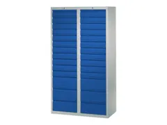 ladekast HxBxD 1800x1000x500mm 28laden RAL7035 front RAL5010