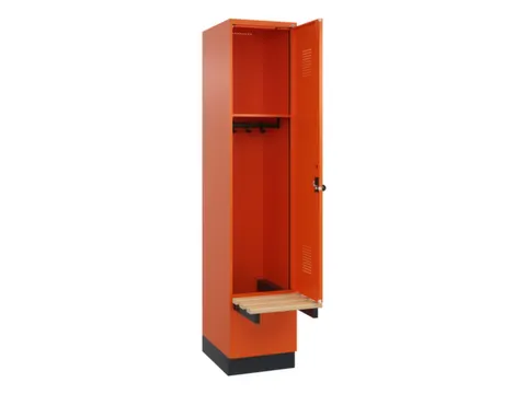 locker met bank,HxBxD 1950x400x815mm,1vak,vak B 400mm,draaigrendel