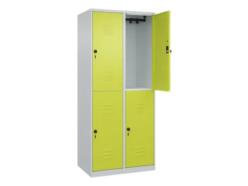 dubbeldekse locker,HxBxD 1850x800x500mm,2x2vak.,vak B 400mm