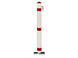 Automatische Paal Aluminium H 900 mm Ø75mm Cilinderslot M. 3 Sleutels - 1