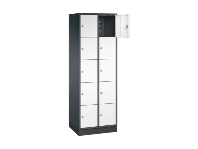 lockerkast,HxBxD 1950x620x500mm,2x5vakken,cil.-slot,sokkel