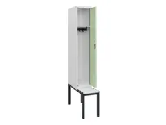 locker met bank,HxBxD 1950x300x815mm,1vak,vak B 300mm,cilinderslot