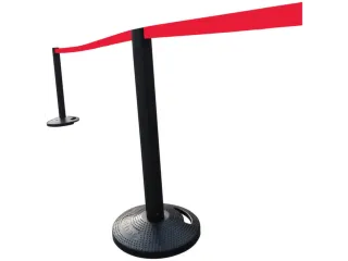 Afzetsysteem Paal Pvc 970x90mm Massief Rubber Band Rood - 1