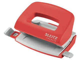 Perforator Leitz Nexxt Recycle mini 10 vel rood - 1