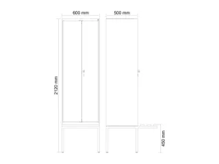 locker met bank,voor scheiding van kleding,HxBxD 2120x600x815mm,2vak - 3