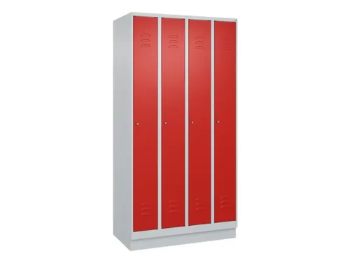 locker,HxBxD 1950x1000x500mm,4vak,vak B 250mm,cil.-slot,sokkel