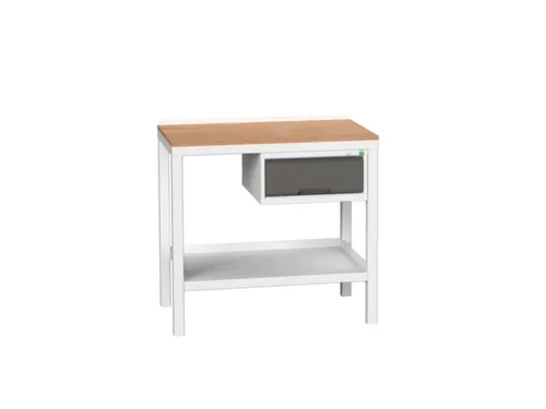 werkbank,HxBxD 930x1000x600mm,multiplexblad,4voeten,uitrusting: lade