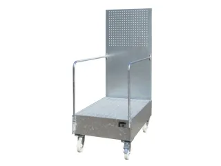 Verrijdbare Opvangbak,V. 2X200L Vat,Opvangvol. 215L - 1