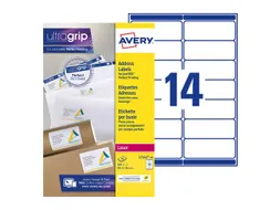 Adresetiket Avery QuickPeel L7163-40 99.1x38.1mm Wit 560 stuks