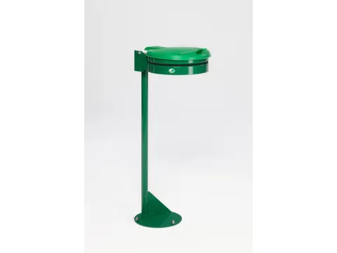 Afvalverzamelaar Plaatstaal 120 Liter Kunststof Deksel Groen