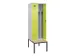 locker met bank,voor scheiding van kleding,HxBxD 2120x600x815mm,2vak