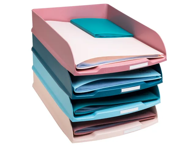 Set de 4 Corbeilles à courrier Combo Styli Skandi - Couleurs assortie