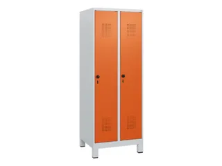 schoollocker,HxBxD 1630x600x500mm,2vak,vak B 300mm,draaigrendel,voeten - 2
