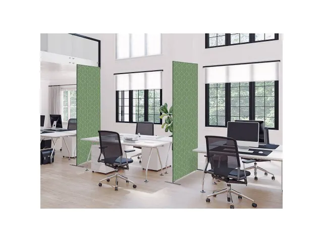 Scheidingswand Textiel Deco 85x200cm Double Hexagon Groen
