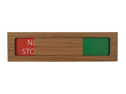 Premium Schuifbord Houtlook Niet Storen Groen Rood 150x40mm