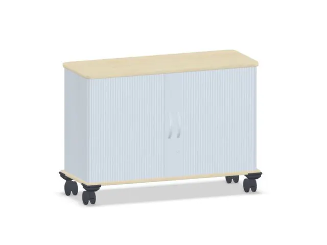 Armoire À Rideaux Transversaux,Finition Corps Érable