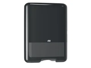 Tork 553008 H3 C-vouw en Z-vouw Handdoek Dispenser Elevation Zwart - 2