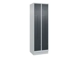 Z-garderobekast,HxBxD 1950x600x500mm,vak B 150/300mm,cil.-slot,sokkel