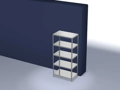 magazijnstelling,grondveld,HxBxD 2000x1000x600mm,vaklast 350kg