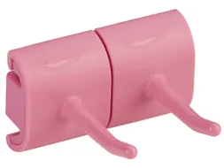 Vikan Hygiene Dubbele Haak voor Hi-Flex Wandhouder Roze