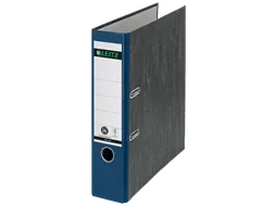 Ordner Leitz 1080 A4 80mm blauw gewolkt 100% gerecycled karton