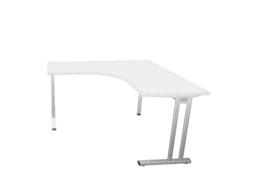 bureau in vrije vorm,HxBxD 740x1400x1400mm,vrije vorm,Bl-wit