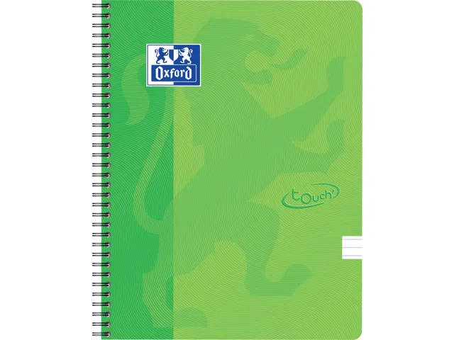 School Touch spiraalblok A4 gelijnd groen (lime)