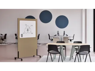 Silva verrijdbaar akoestisch whiteboard beige 200x120cm - 8