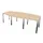 vergadertafel,HxBxD 740x2400x1200mm,vatvormig,NE-esdoorn