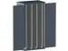 armoire verticale,HxlxP 2000x1050x650mm,porte a. perforations