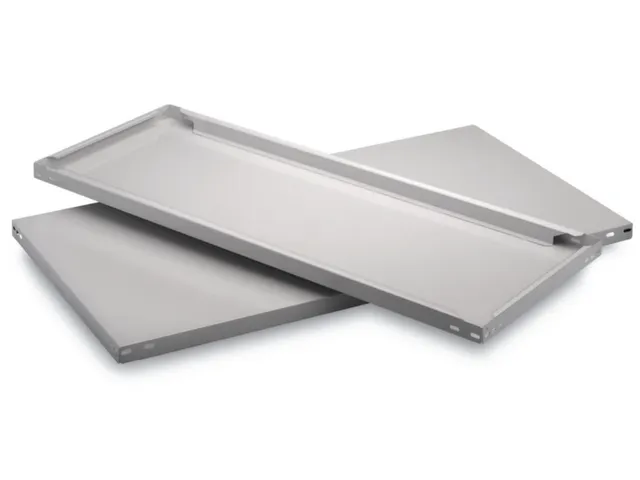 legbord,v. magazijnstelling,BxD 1300x500mm,vakl. 185kg,staal,RAL7035