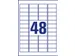 Avery Zweckform Ultra Resistente Etiketten 45.7x21.2mm wit 480 Stuks
