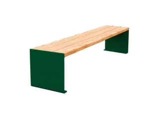 zitbank,B 1800mm,3latten,hout-zitting licht eikenhout,zitting H 450mm - 2