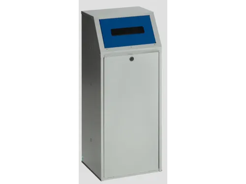 Afvalverzamelaar papier 70 liter hxbxd 1000x400x400mm inworpklep Blauw