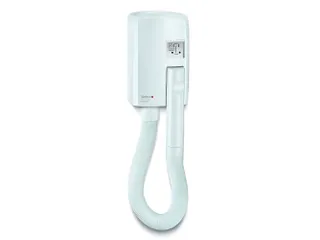 Wandhaardroger Wit Met Slang En Shaver Aansluiting, Hotello Shaver - 1