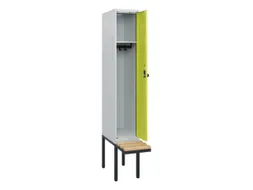 locker met bank,HxBxD 1950x300x815mm,1vak,vak B 300mm,draaigrendel