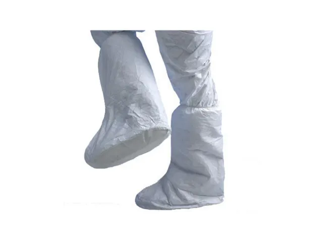 DuPont Tyvek 500 POBA overlaarzen met antislipzool, wit, maat XL, 10 s