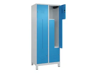 Z-garderobekast,HxBxD 1950x800x500mm,vak B 200/400mm,cil.-slot,voeten - 2
