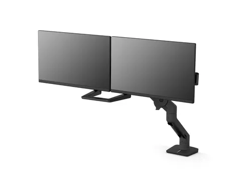 HX Desk Dual Monitorarm 2 Schermen Mat Zwart