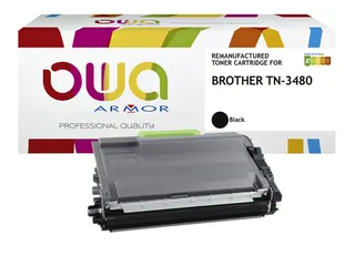 Toner OWA alternatief tbv Brother TN-3480BK zwart - 1