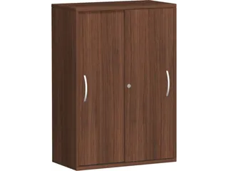 schuifdeurkast,HxBxD 1150x800x430mm,decor romp noten,decor front noten - 1
