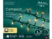 Kerstverlichting Lumineo 750 LED-lampjes 16 meter groene kabel