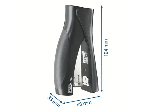 Nietmachine Rapid F20 StandUp Halfstrip 20vel 24/6 zwart