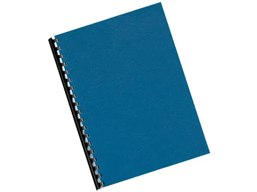 Dekblad A4 Blauw Lederlook 250 Grams Pak 100 Stuks