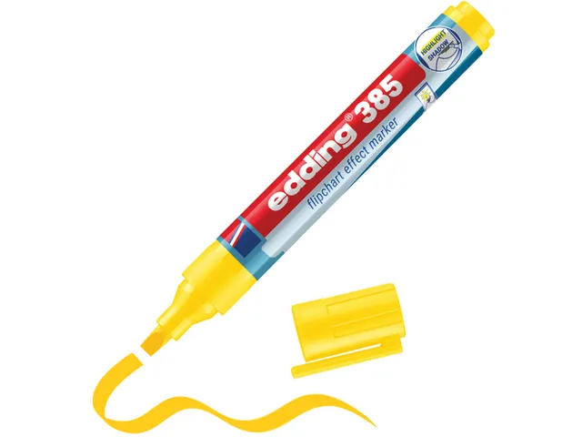 Marqueur chevalet edding 385 pointe pinceau jaune
