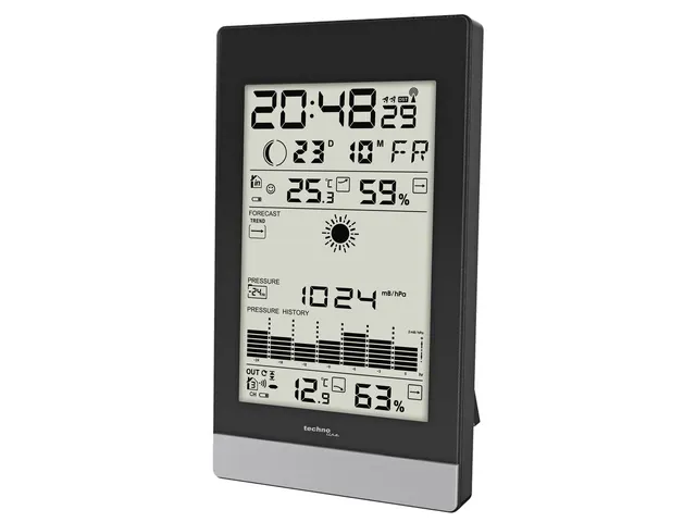 Weerstation Technoline WS 9050 108x184x28mm zwart/zilver met 1 buitens
