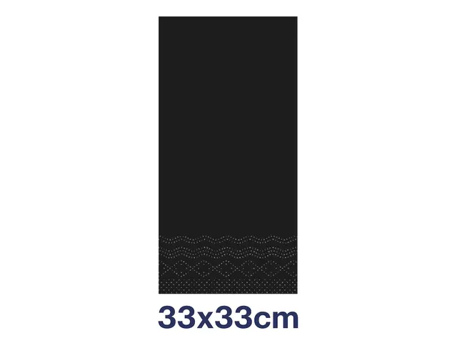 Serviette Tork 477881 Soft Lunch 3 ép 33x33cm Noir